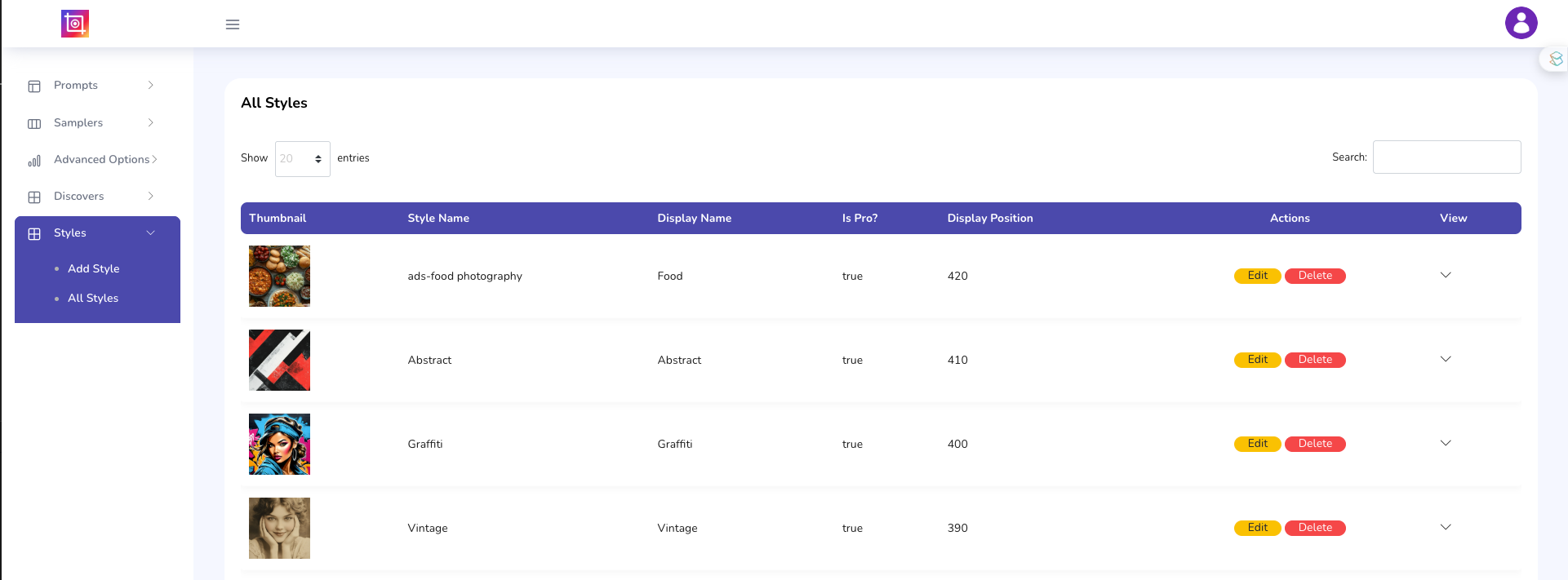 Admin Panel Development